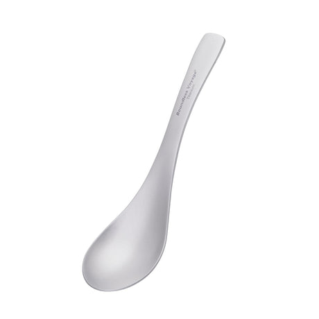 iBasingo Titanium Spoon with Big Bowl Ultralight Durable for Outdoor Camping Picnic BBQ Eating Soup Spoon Flatware Utensils 14cm Ti1030T 1 PC