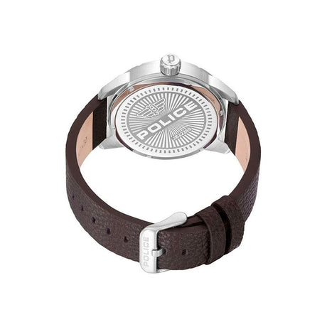 Police Brown Leather Dress Watch