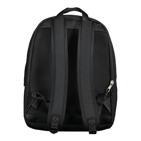 Tommy Hilfiger Black Polyester Men Backpack