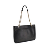 Valentino Garavani Black Calf Leather Bos Taurus Shoulder Bag