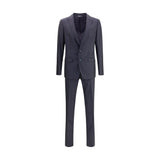 Dolce & Gabbana Black Fleece Wool Two-Piece Suit