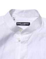 Dolce & Gabbana White Cotton Slim Long Sleeves Formal Shirt