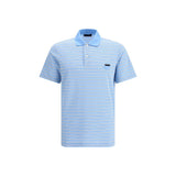 Prada Light Blue Cotton Polo Shirt