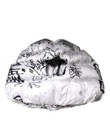 Dolce & Gabbana White Polyester Printed Hood Quilted Hat
