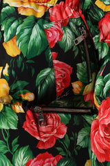 Dolce & Gabbana Multicolor Floral Puffer Hooded Jacket