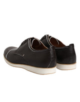 Pollini Dark Brown Leather Derby Lace Up Dress Formal Shoes