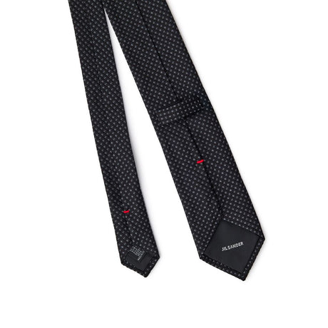 Jil Sander Black Silk Tie