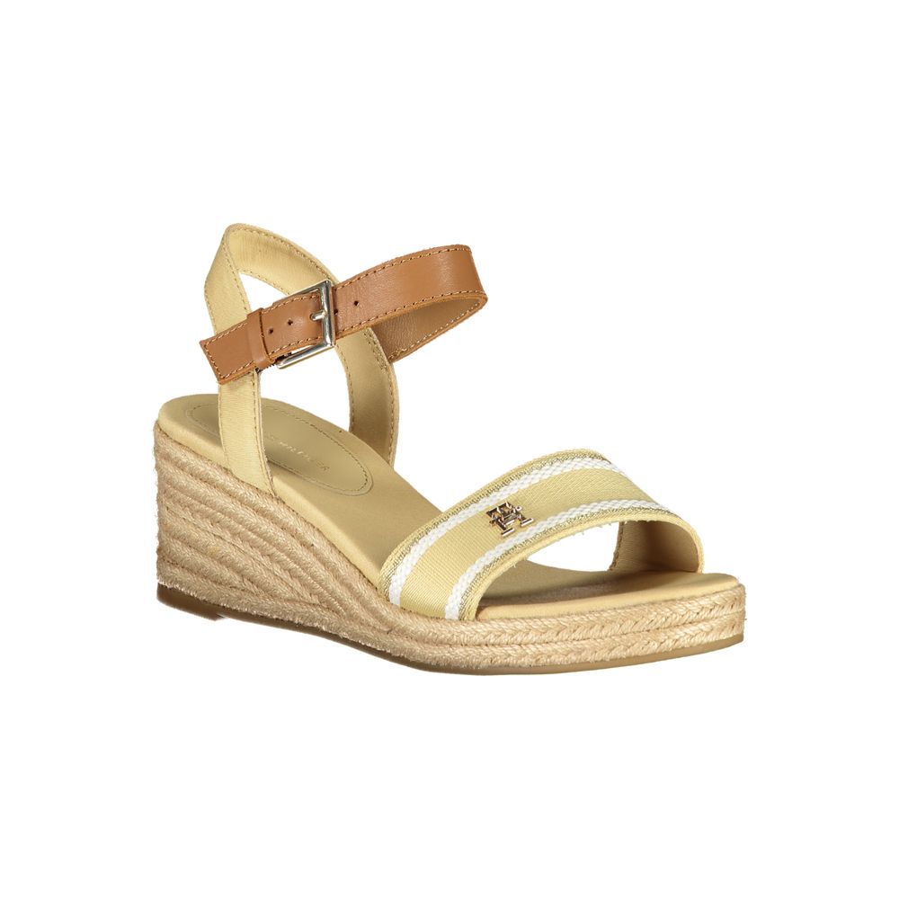 Tommy Hilfiger Beige Leather Women Sandal