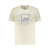 Lee Beige Cotton Men T-Shirt