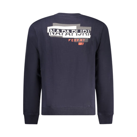 Napapijri Blu Cotton Men Sweatshirt