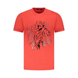 Cavalli Class Red Cotton Men T-Shirt