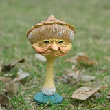 Mushroom Goblin Statue - Miniature Resin Garden Decor