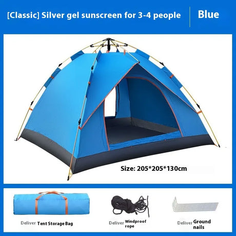 3-4 Double Automatic Camping Tent