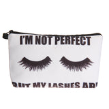 Creative Waterproof Eyelash Print Makeup Bag for Women