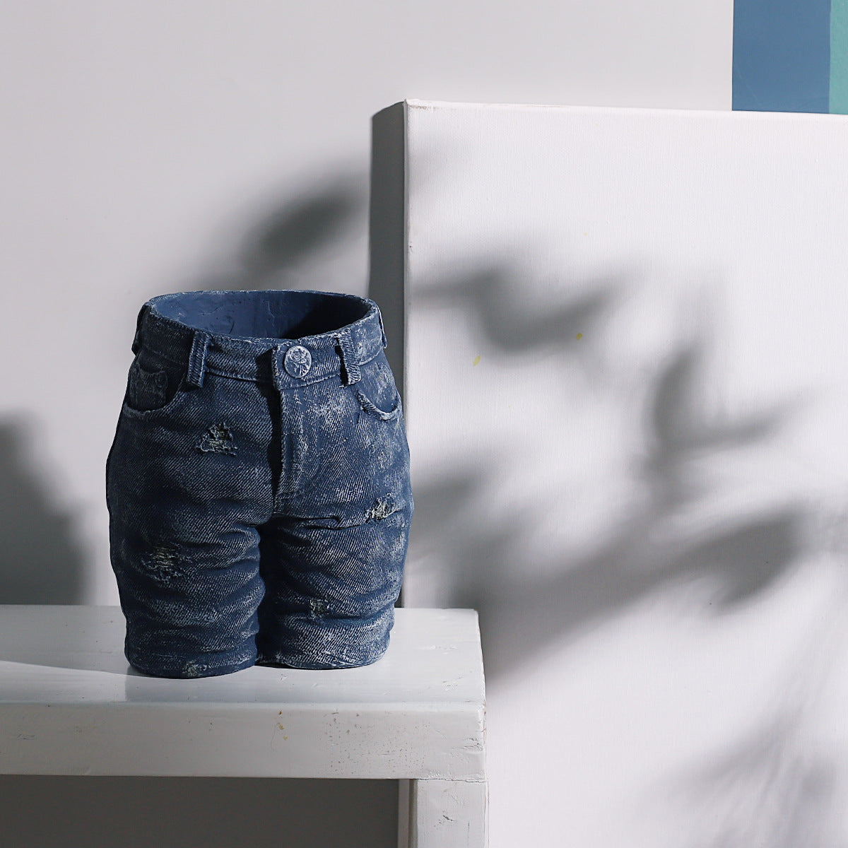 Large Creative Cement Denim Planter Set for Courtyard