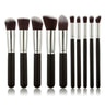 10-Piece Black Silver & Black Gold Makeup Brush Set