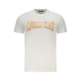 Cavalli Class Bianco Cotton Men T-Shirt