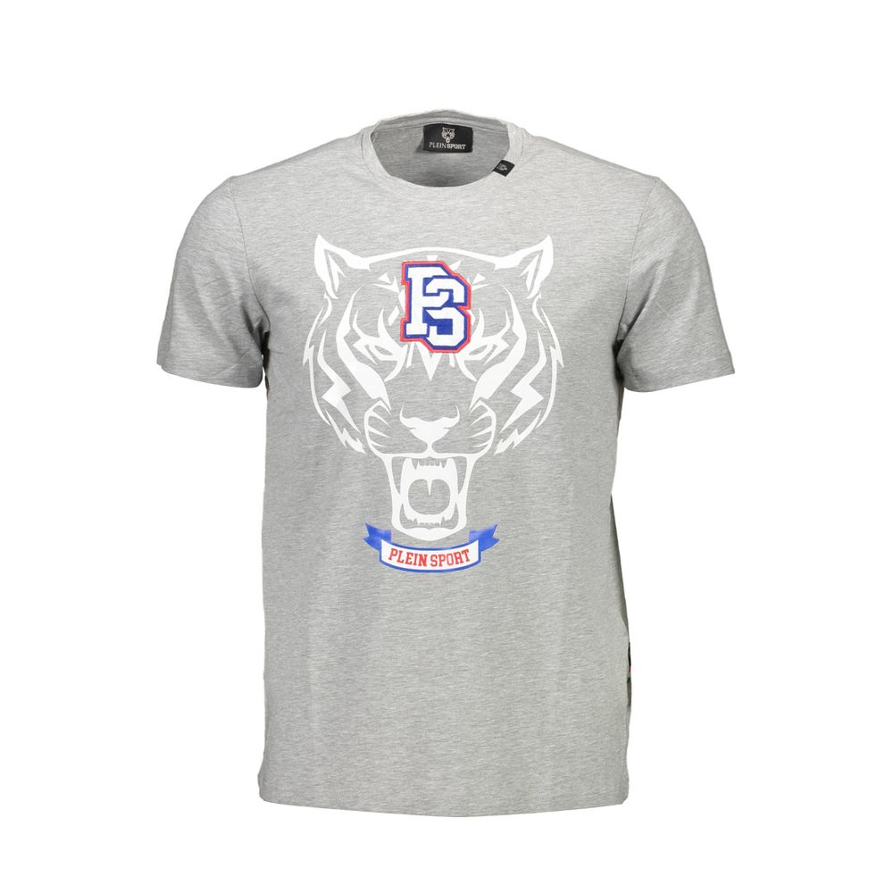 Plein Sport Grigio Cotton Men T-Shirt
