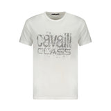 Cavalli Class Bianco Cotton Men T-Shirt