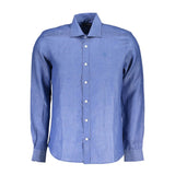 North Sails Blu Linen Men Shirt