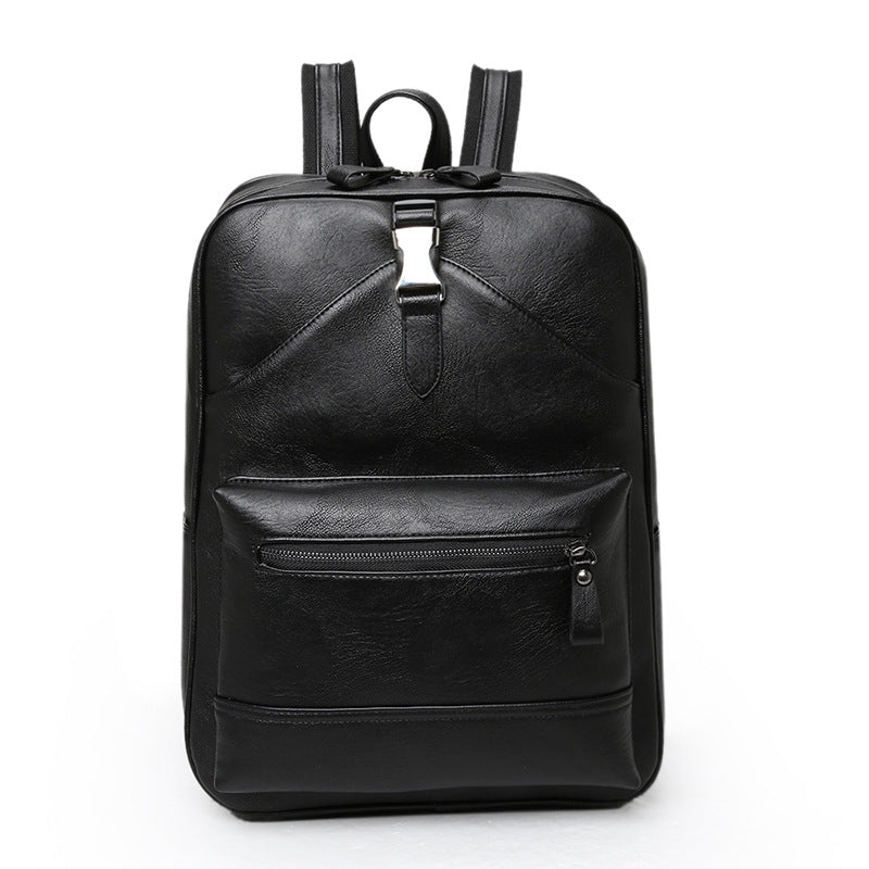 PU Leather Travel Backpack with Dual Straps