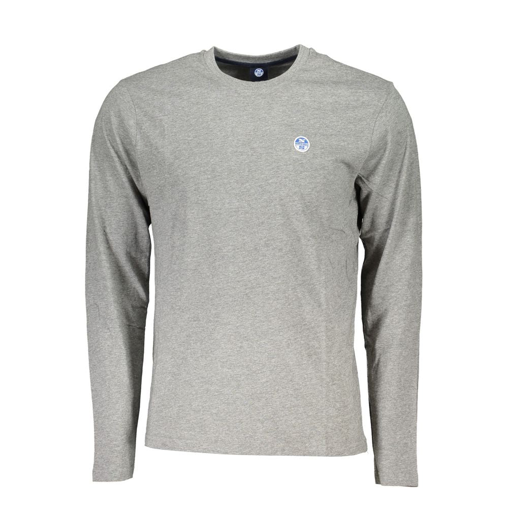 North Sails Grigio Cotton Men T-Shirt