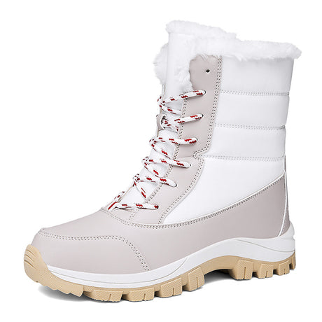 Women's High-Top Cotton Boots for Hiking and Snow