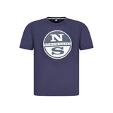 North Sails Blu Cotton Men T-Shirt