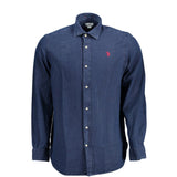 U.S. POLO ASSN. Blue Cotton Men's Dress Shirt