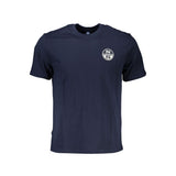 North Sails Blu Cotton Men T-Shirt