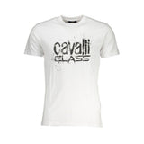Cavalli Class White Cotton Men T-Shirt