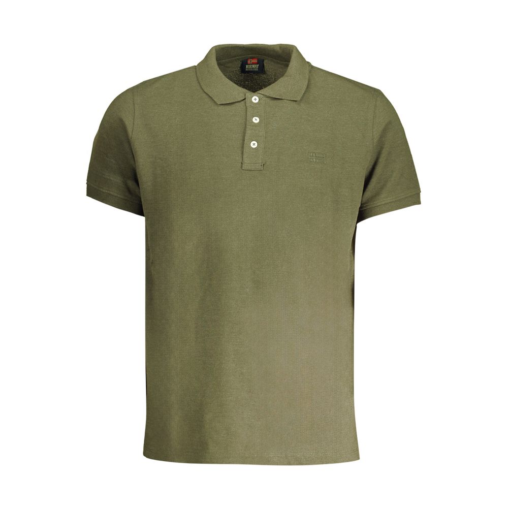 Norway 1963 Verde Cotton Mens Polo Shirt