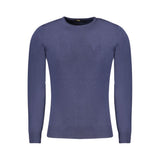 Cavalli Class Blu Viscosa Men Sweater