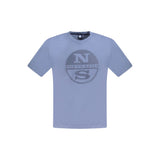 North Sails Blue Cotton Men T-Shirt