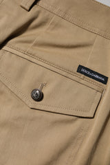 Dolce & Gabbana Brown Cotton Cargo Tapered Pants