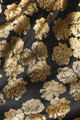 Dolce & Gabbana Black Gold Floral Print Jacquard Mini Skirt