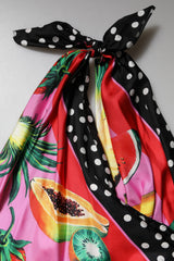 Dolce & Gabbana Multicolor Halter Party Evening Cropped Top