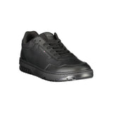Tommy Hilfiger Black Leather Men Sneaker