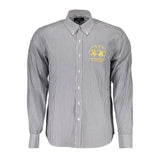 La Martina Blu Cotton Men Shirt