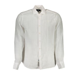 La Martina Bianco Linen Mens Shirt