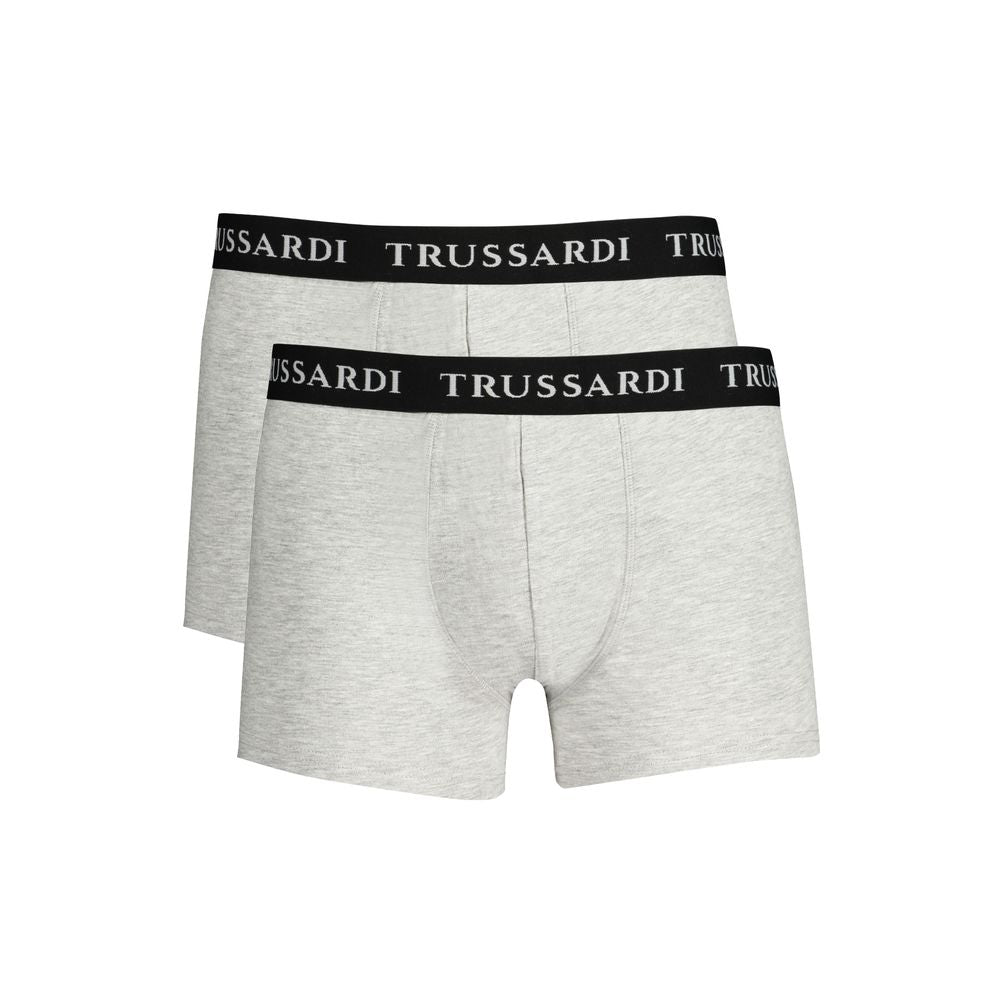 Trussardi Gray Cotton Boxers