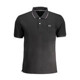 La Martina Black Cotton Men's Polo Shirt