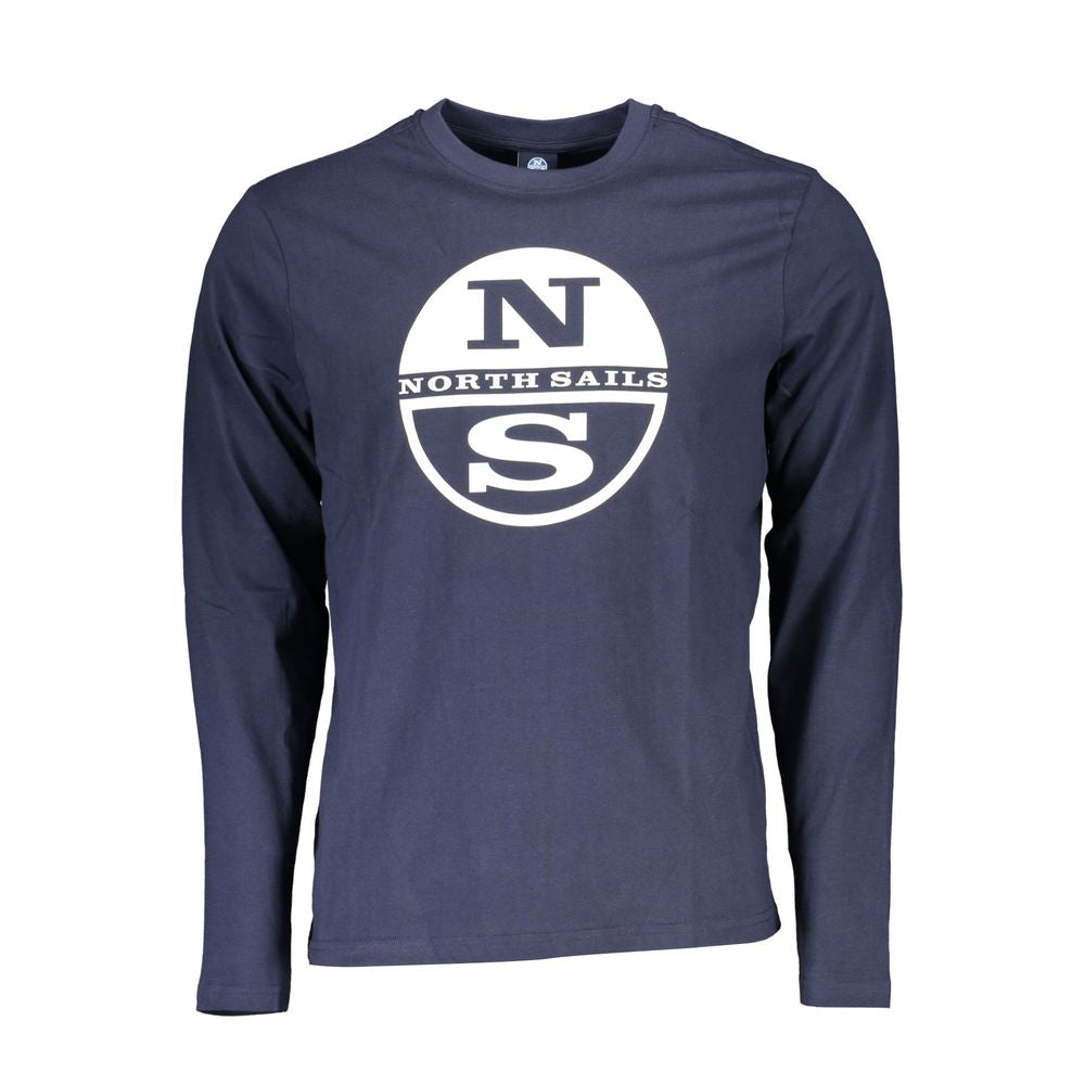 North Sails Blu Cotton Men T-Shirt