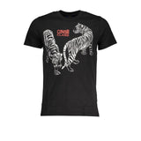 Cavalli Class Black Cotton Men T-Shirt