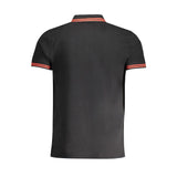 Cavalli Class Black Cotton Men Polo Shirt