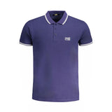 Cavalli Class Blue Cotton Men Polo Shirt
