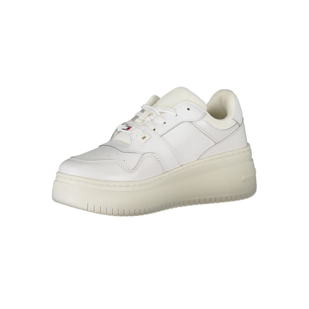 Tommy Hilfiger White Polyester Athletic Sneakers