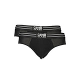 Cavalli Class Nero Cotton Men's Underwear Slip