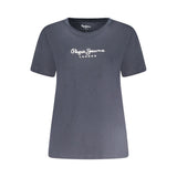 Pepe Jeans Blue Sustainable Cotton Women T-Shirt
