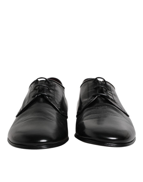 Dolce & Gabbana Black Leather Lace Up Derby Dress Formal Shoes